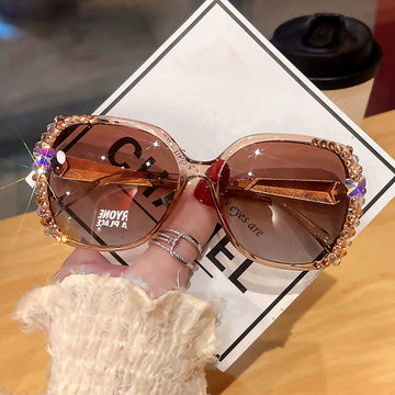 Sunglasses Polarized Ins Women's Sunglasses with Diamonds