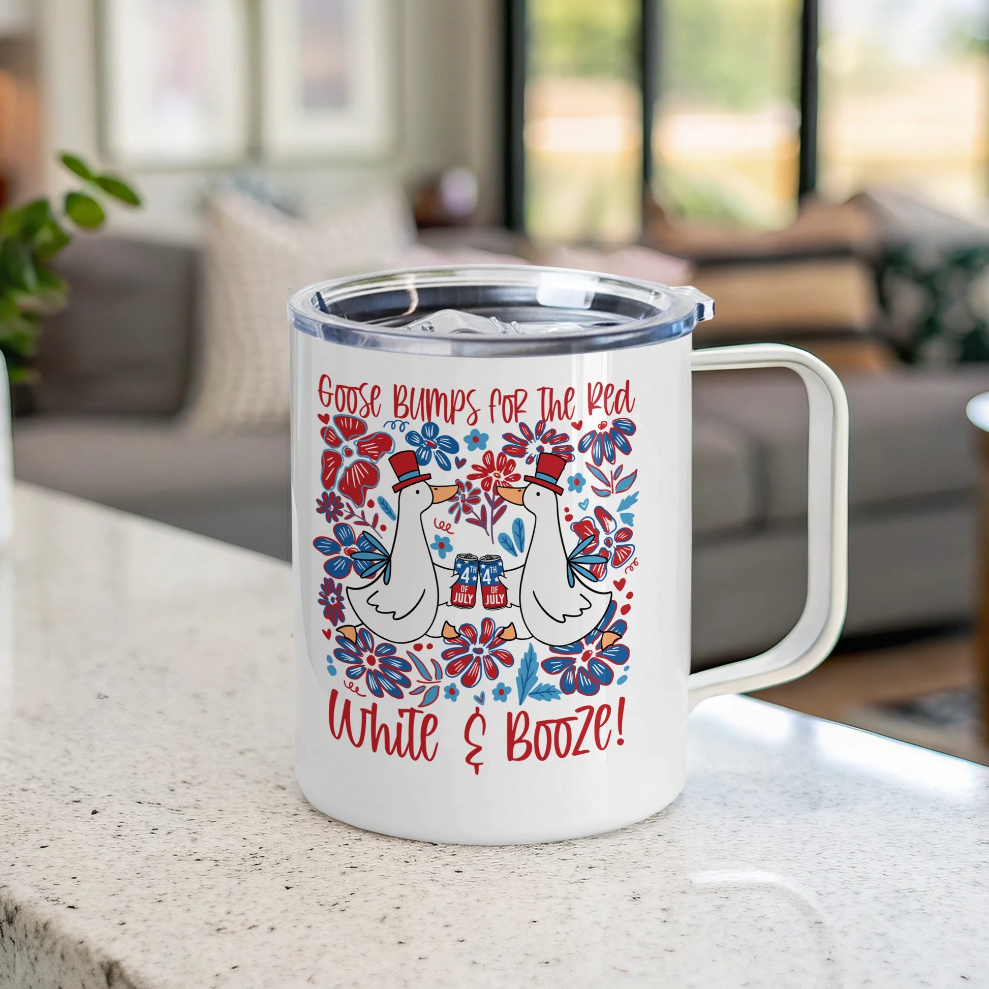 Goose Bumps For The Red White Booze drinkware product