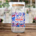 Patriotic Freedom 1776 Design Glass Jar product type