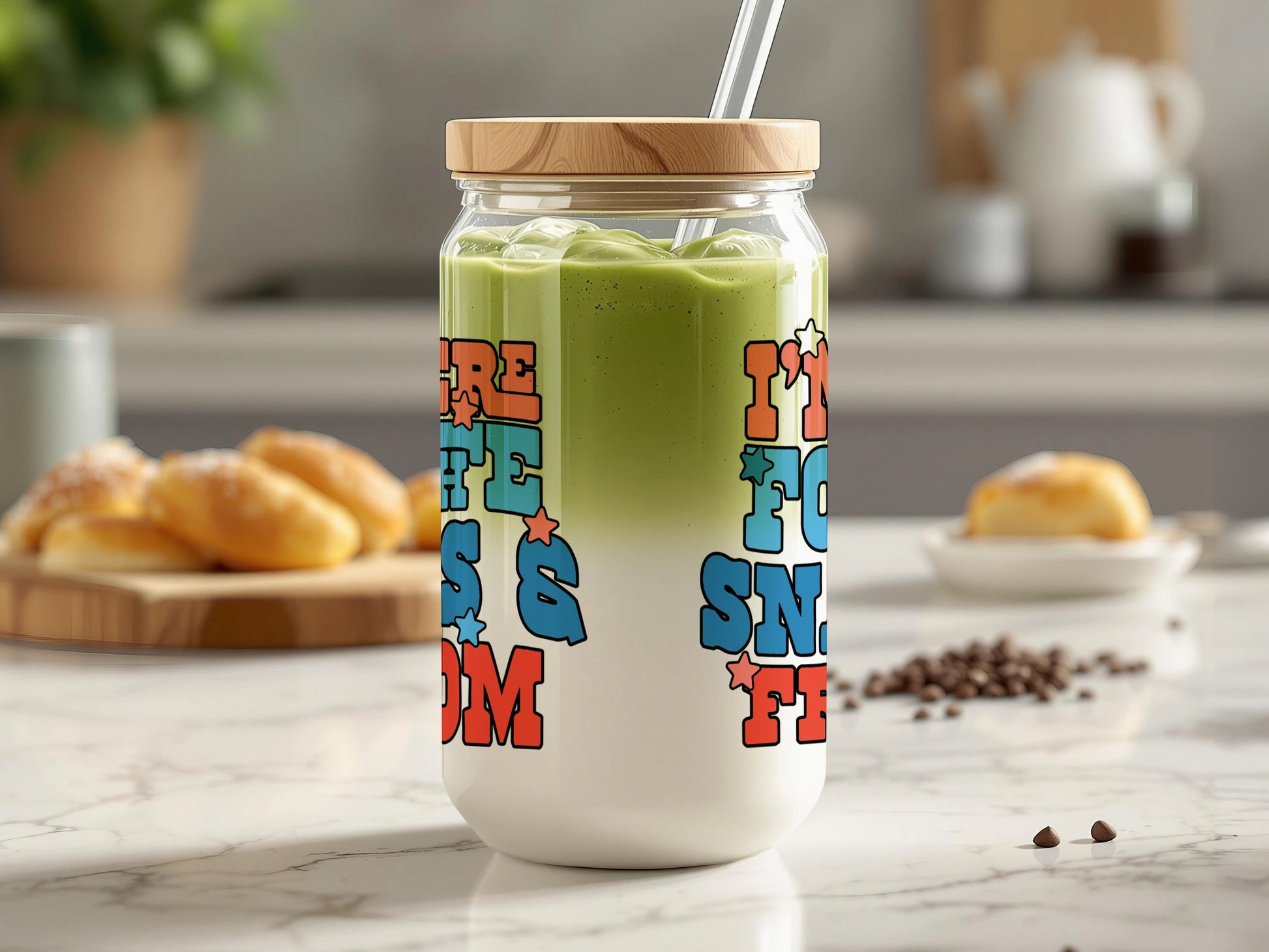 Retro Colorful Text Design Jar product