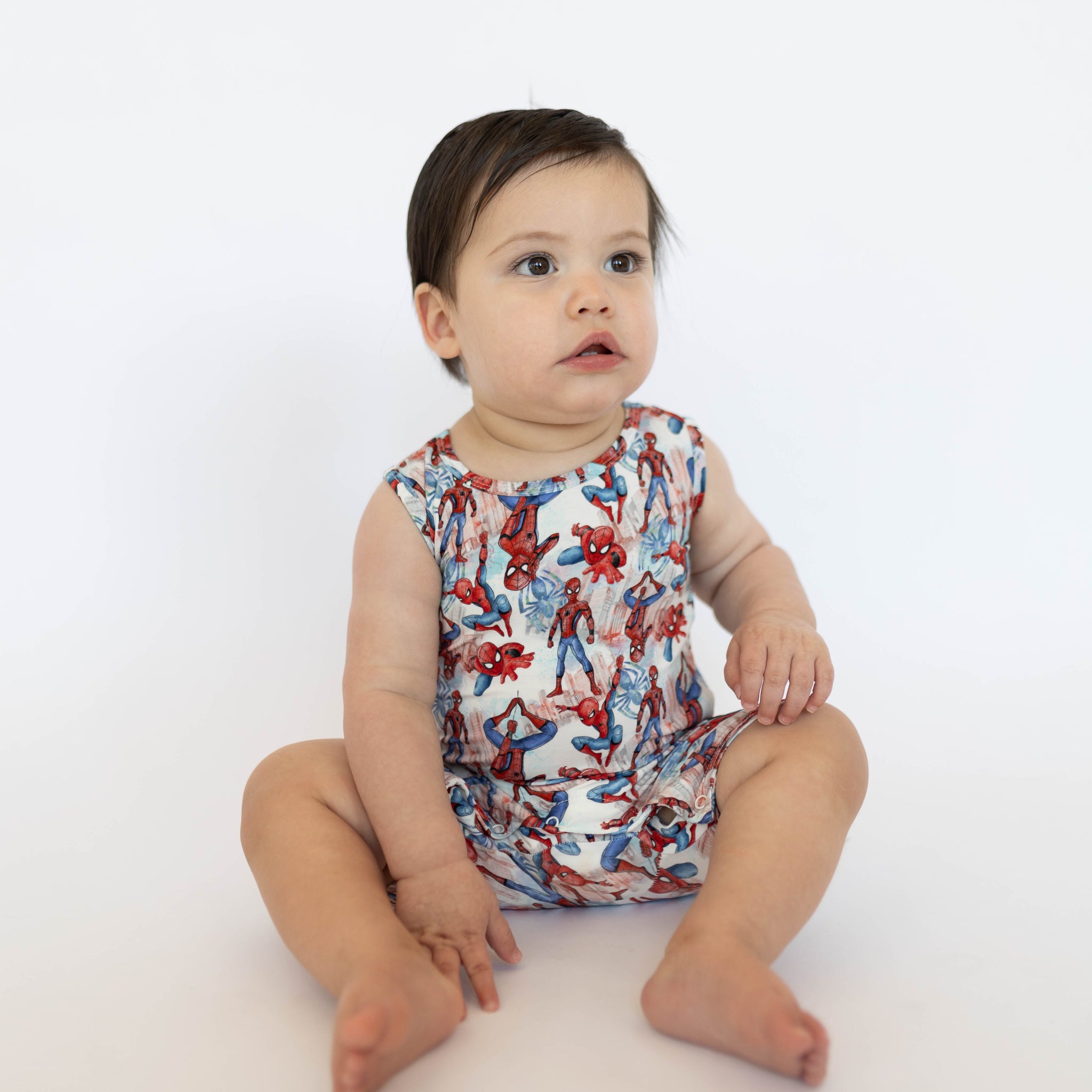 Watercolor Spider-Man Shorty Tank Romper