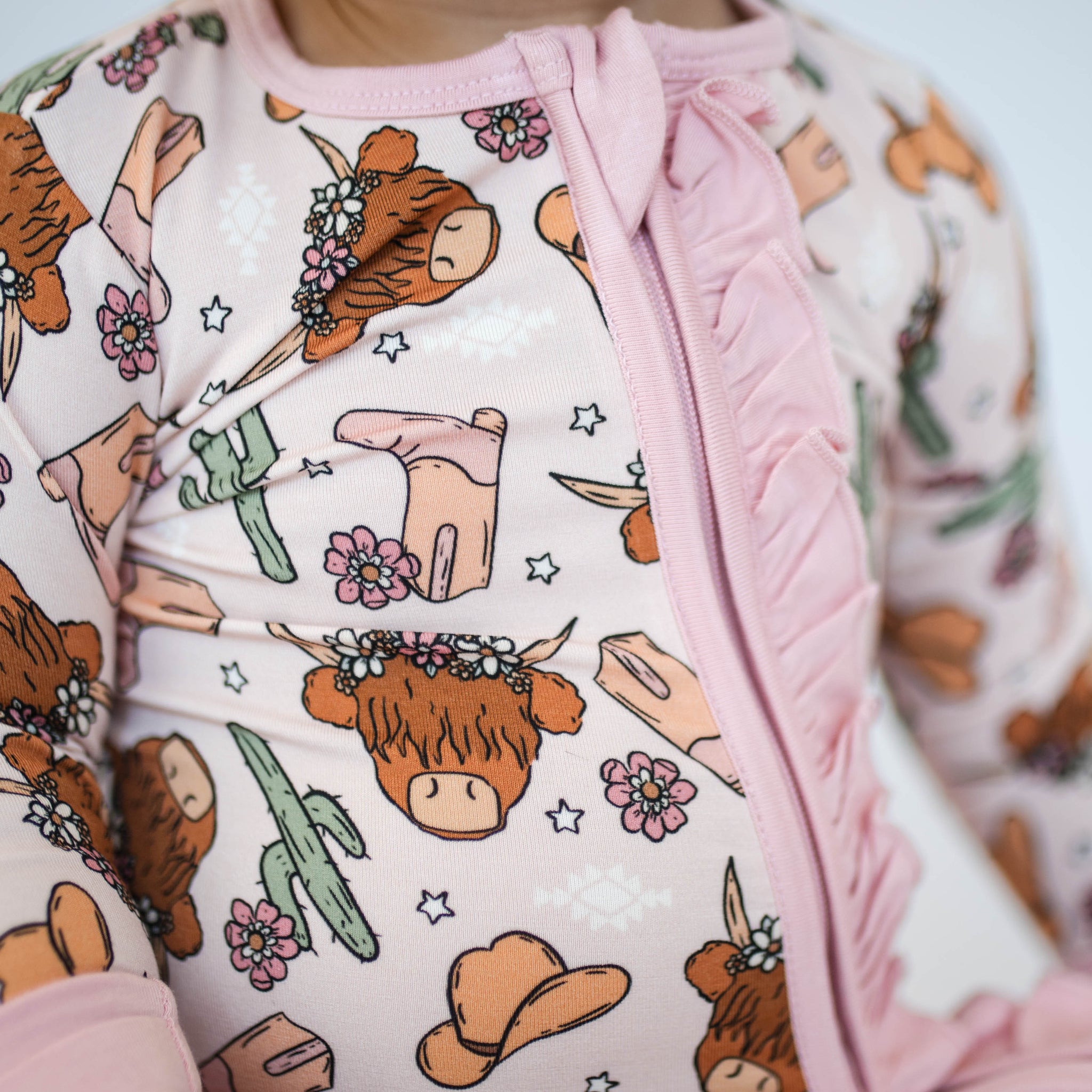 Pink Highland Cow Loveralls