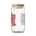 Patriotic Red White and Blue Glass Tumbler product