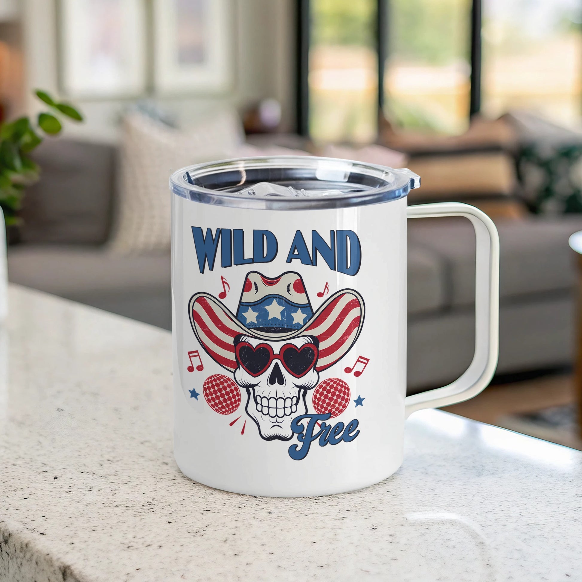 Wild and Free Cowboy Skull Design Mug product