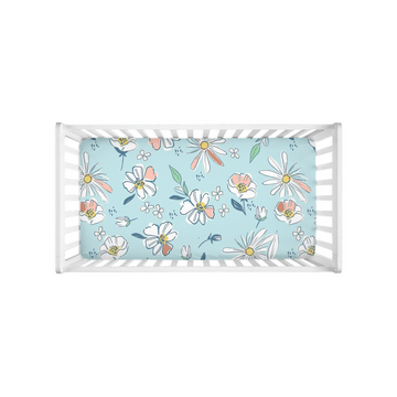 Whimsical Floral Crib Sheet | Vintage Charm Baby bedding, Gift for New Baby, Floral Nursery Bedding