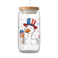Fun Patriotic Duck Design Glass Jar for Beverages product