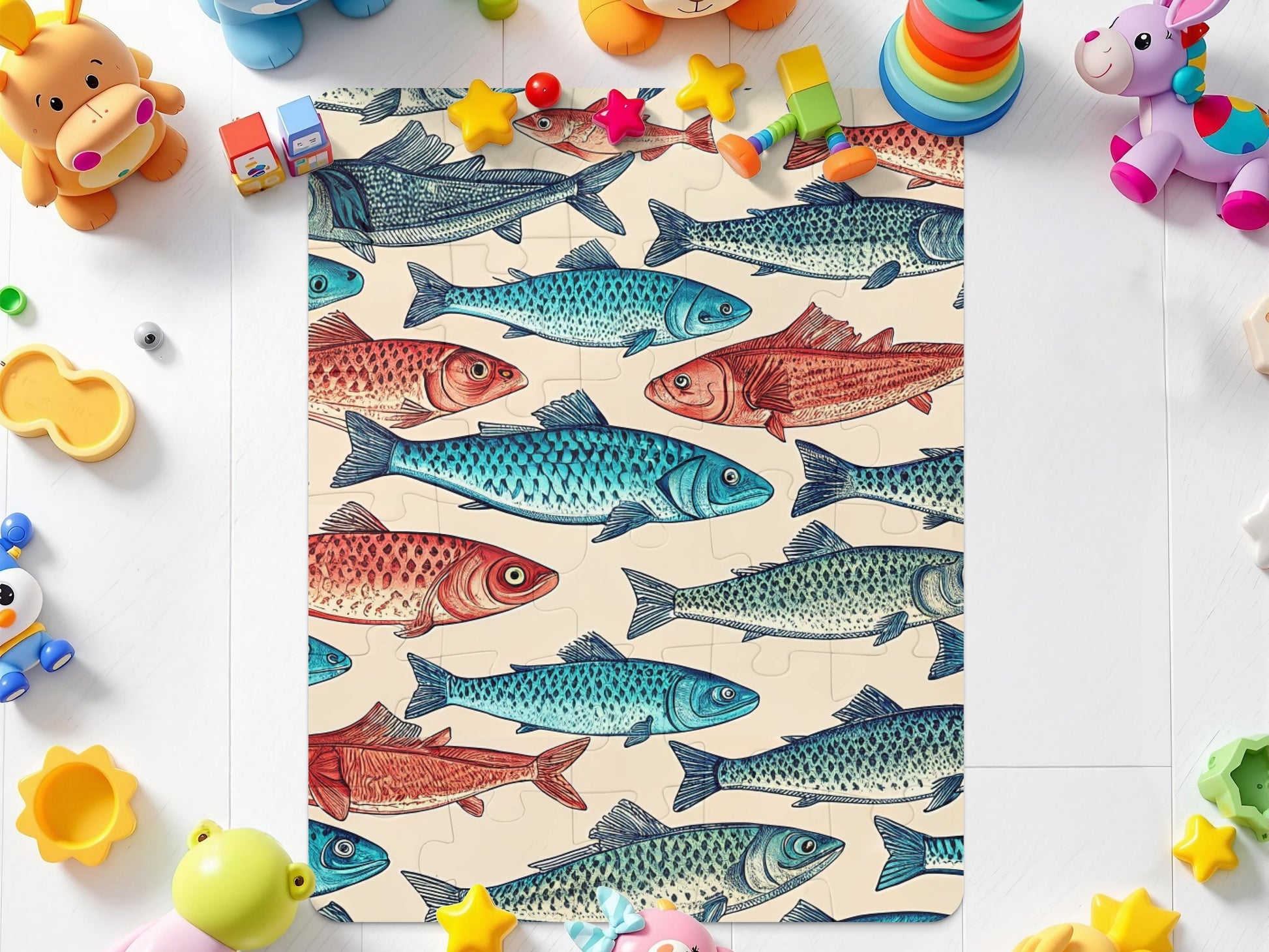 Colorful Fish Ocean Life Illustration Puzzle product type