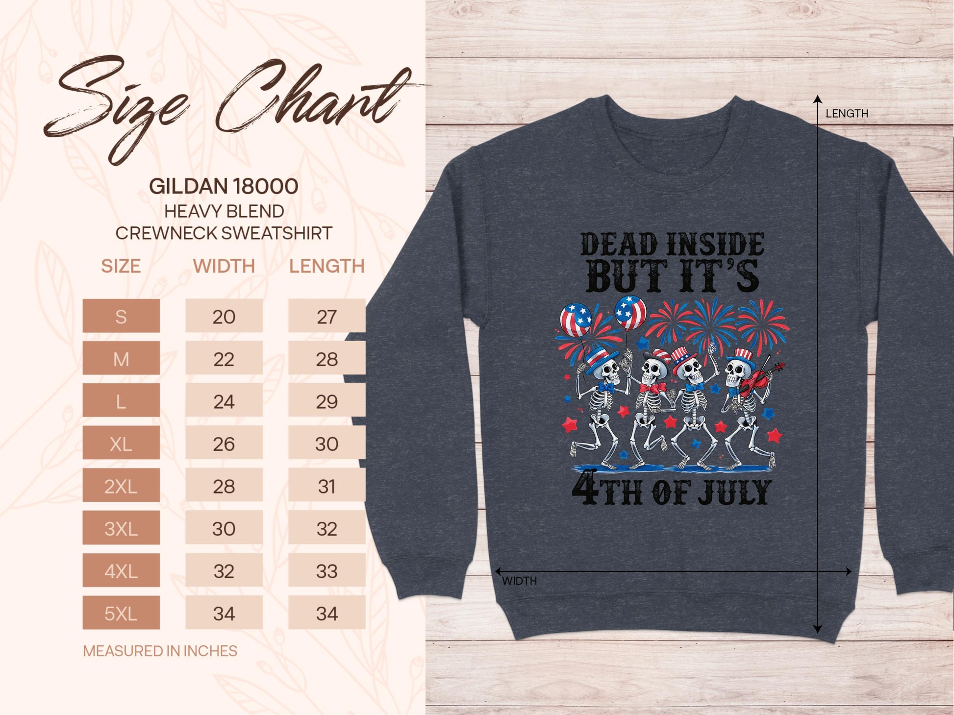 Dead Inside But It's 4th of July Sweatshirt Product