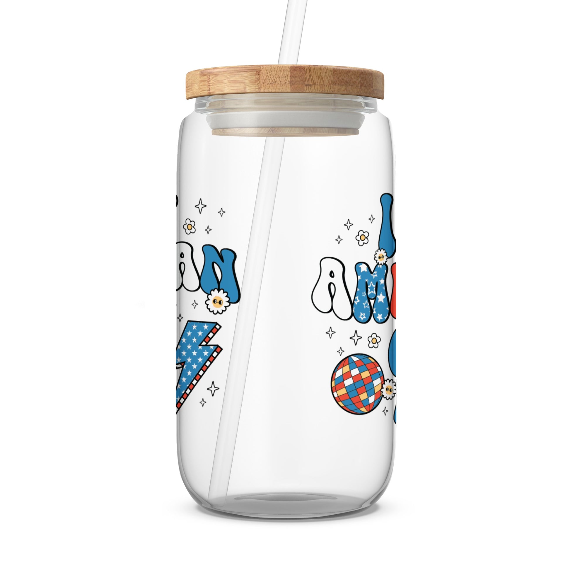 Stay Groovy Floral Pattern Glass Tumbler product