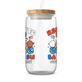 Patriotic Bear Motif Glass Tumbler Product