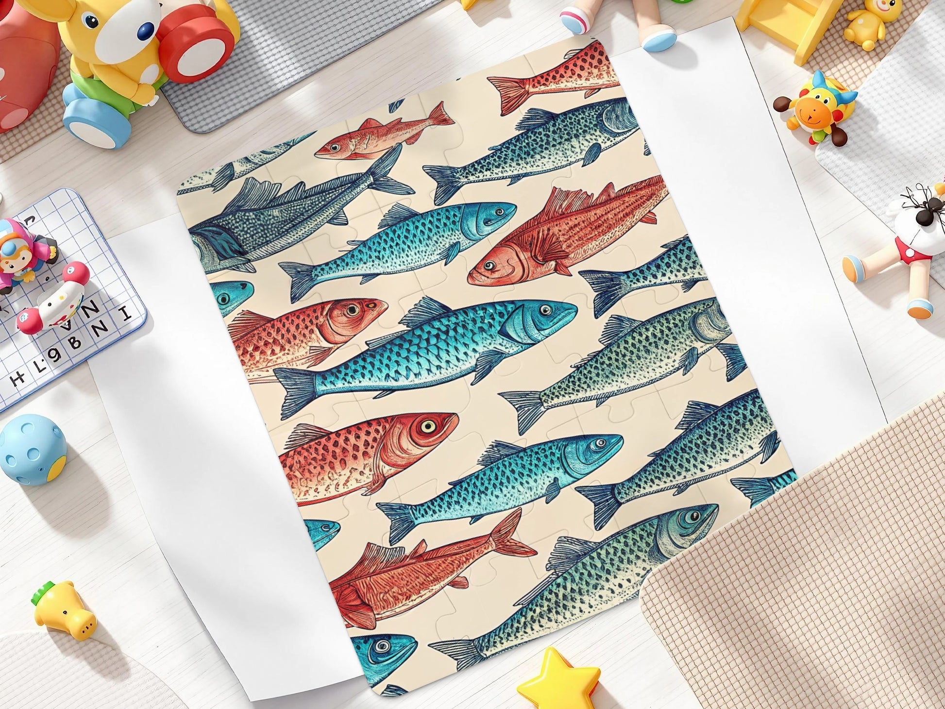 Colorful Fish Illustrations Jigsaw Puzzle product type