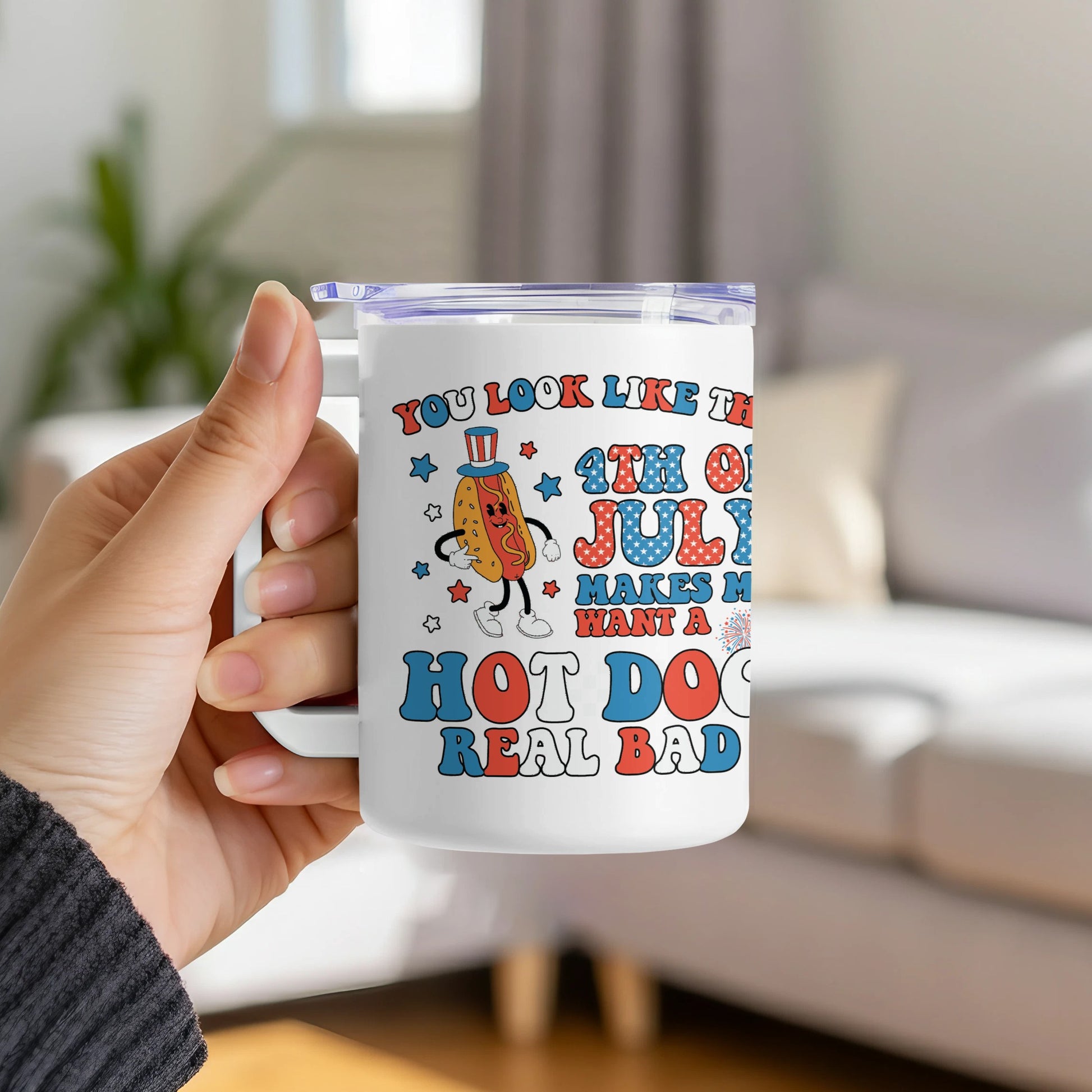 4th of July Hot Dog Real Badly Mug Product