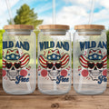 Wild and Free Patriotic Skull Design Jar product