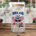 Patriotic Skull in Cowboy Hat Wild And Free product