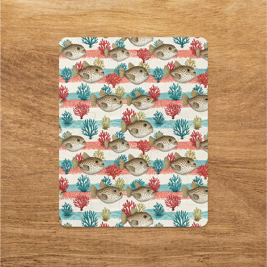 Vibrant Puffer Fish and Coral Design Rectangular Product