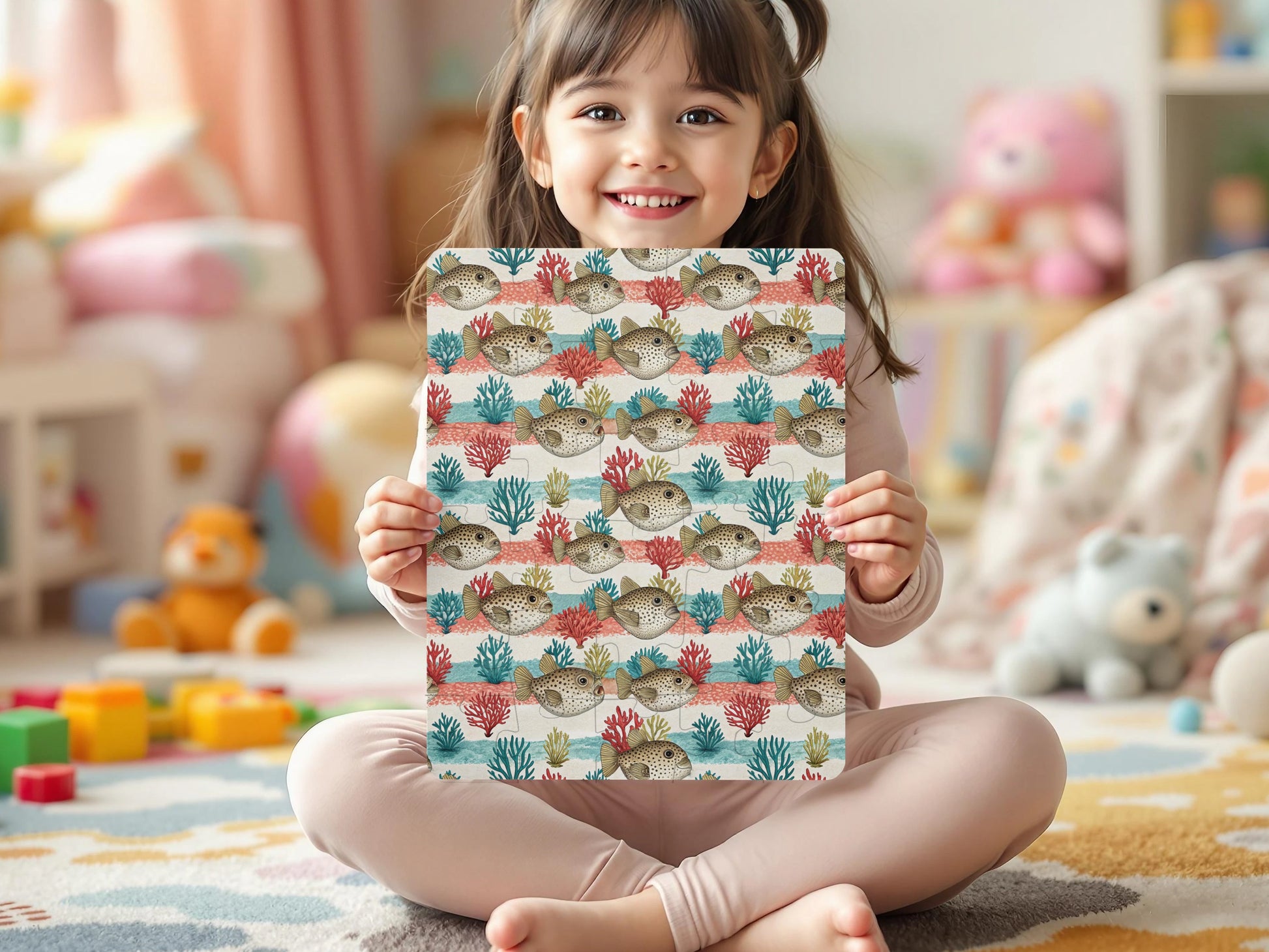 Adorable Underwater Theme Playroom Print product