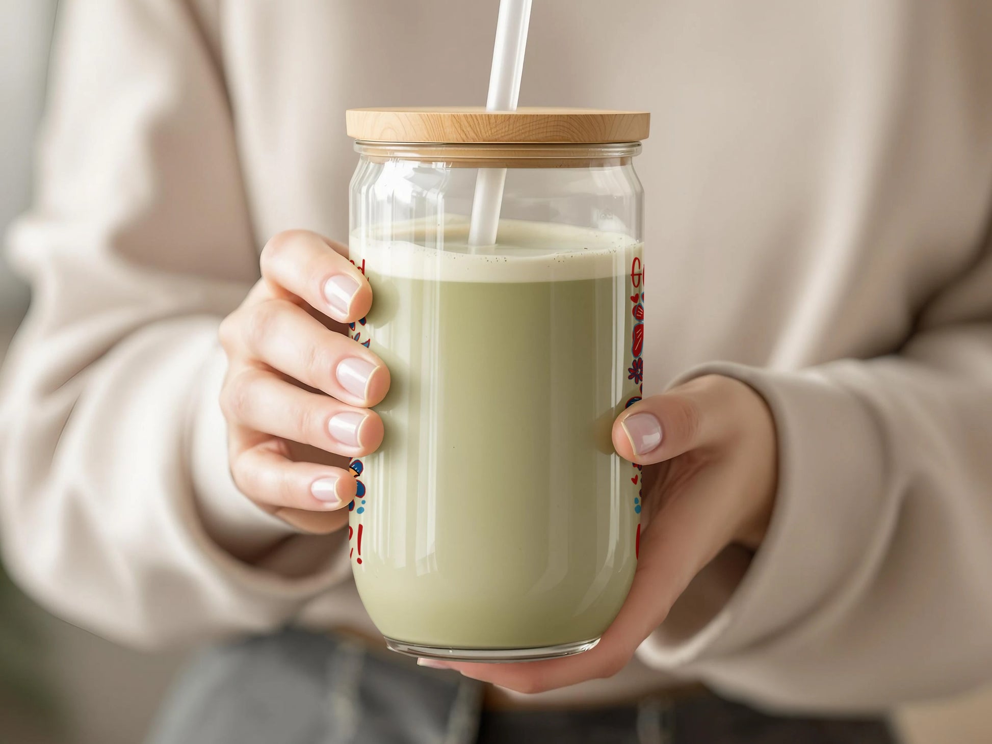Bamboo Lid Smoothie Cup Eco Friendly Drinkware product