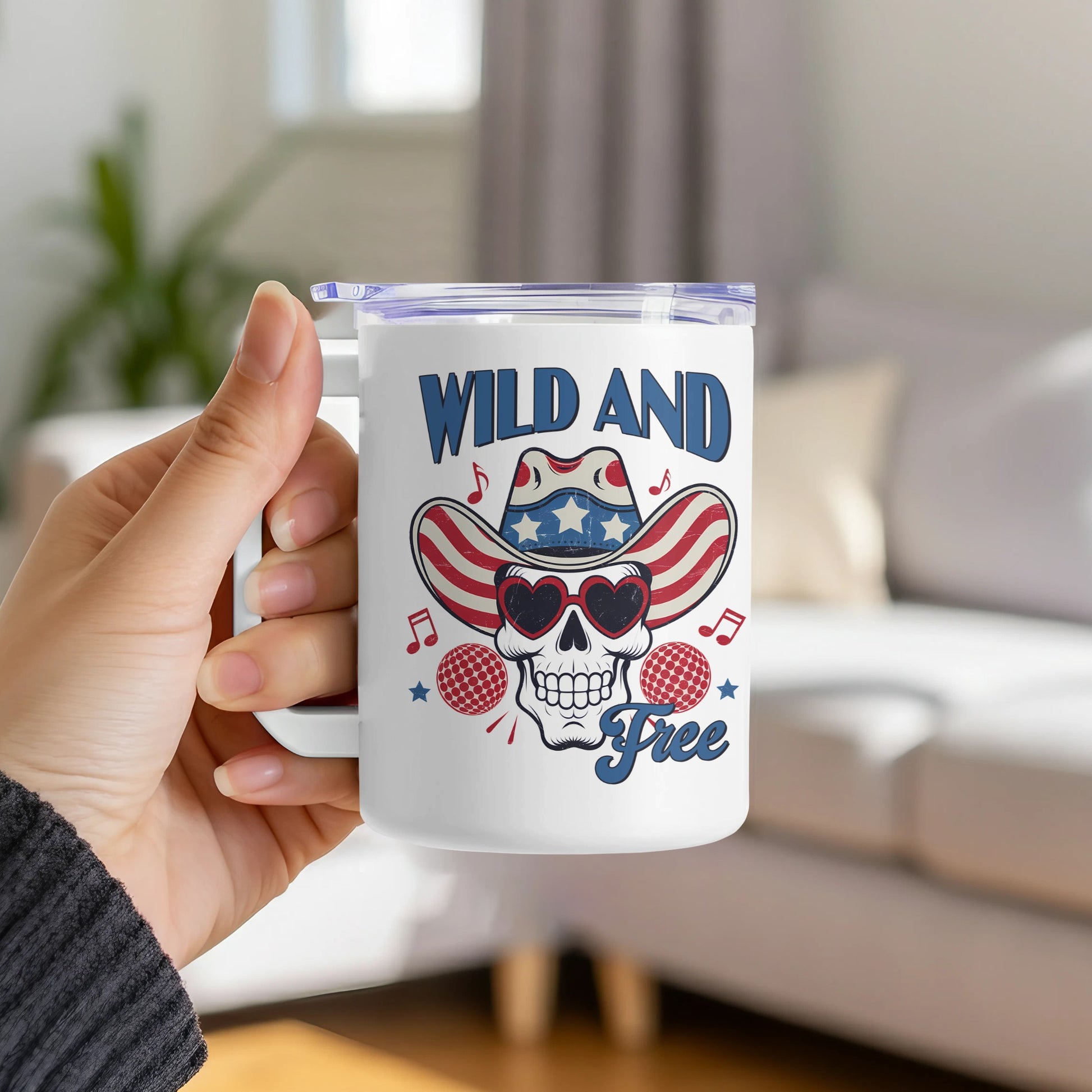 Wild and Free Skull Design Inspirational Mug product