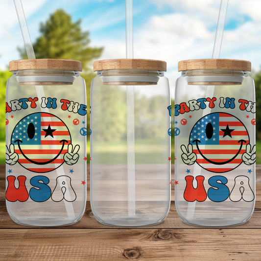 Party in the USA Smiley Face Decorative product