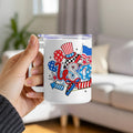 Colorful Patriotic USA Design White Mug product