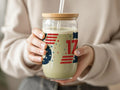 Patriotic Stars and Stripes Glass Tumbler product type