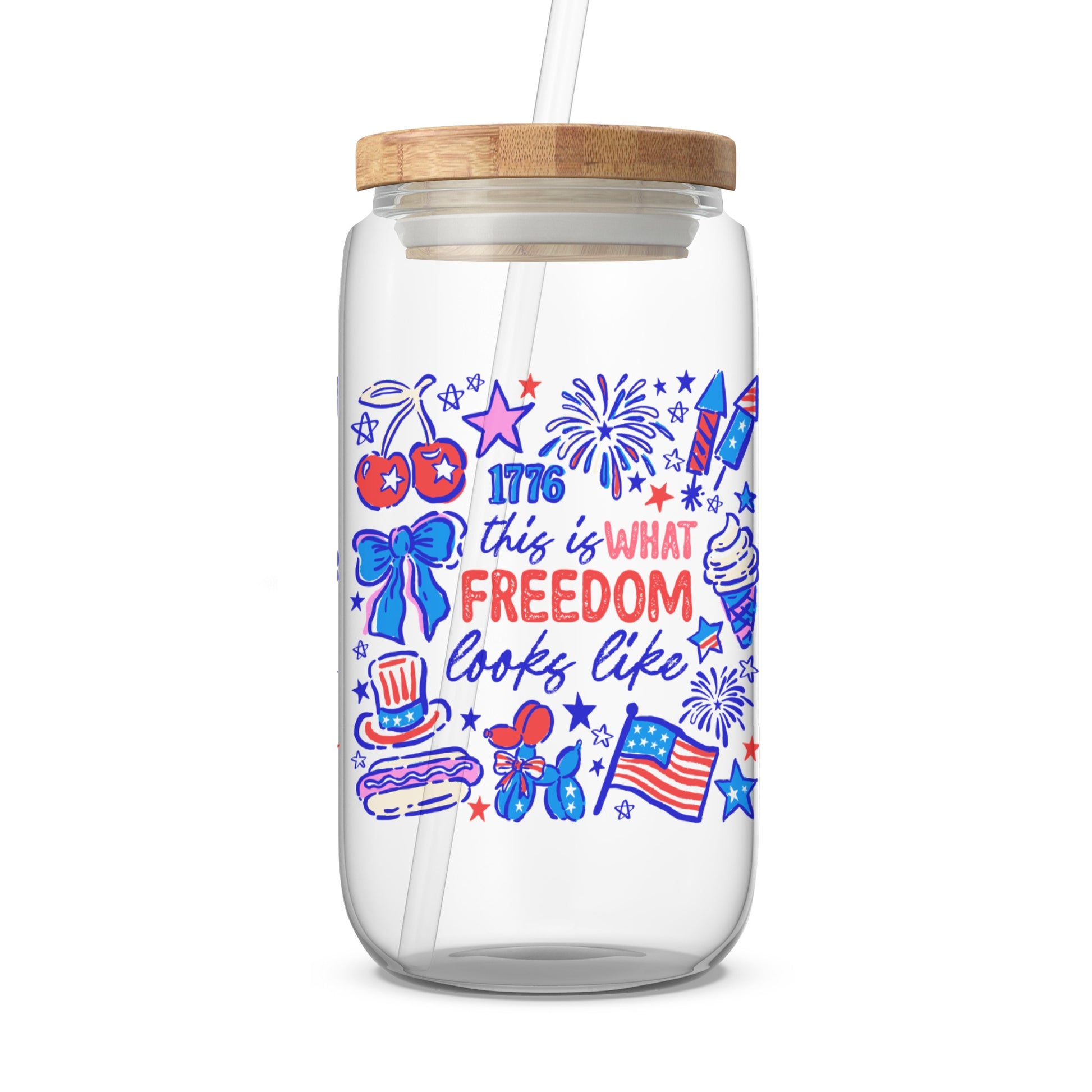 This Is What Freedom Looks Like Glass Jar product