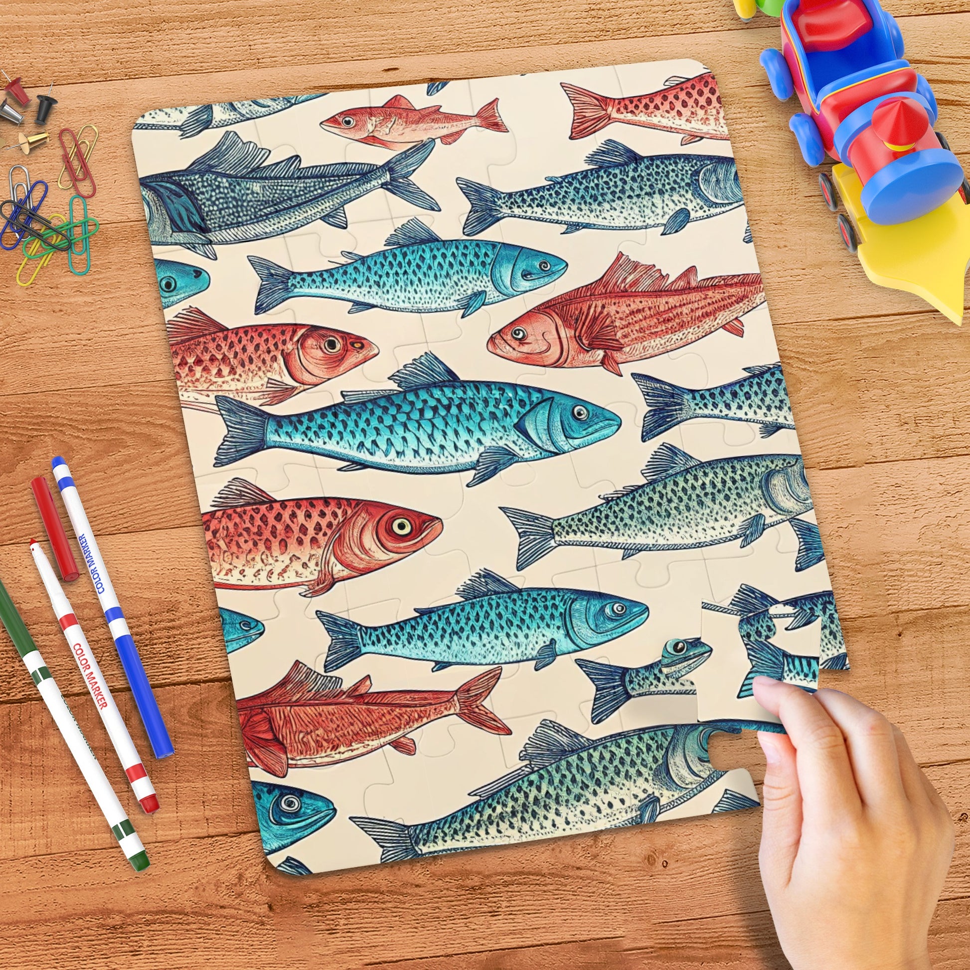 Colorful Ocean Fish Educational Puzzle product