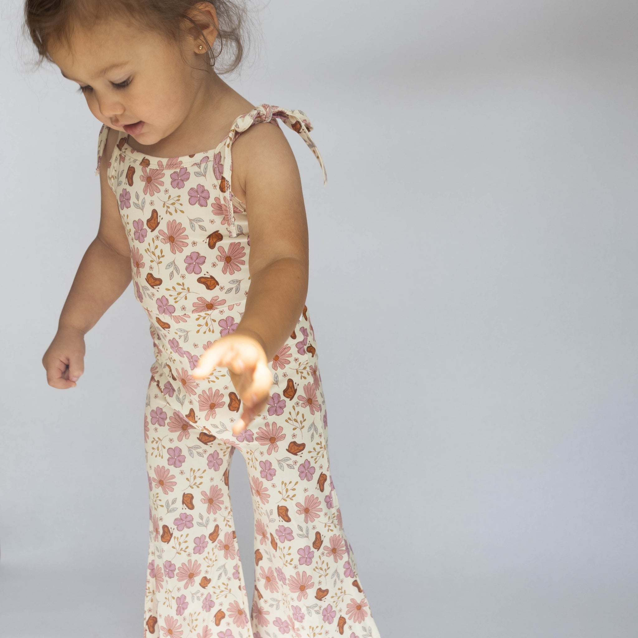 Floral Butterfly Bell Romper