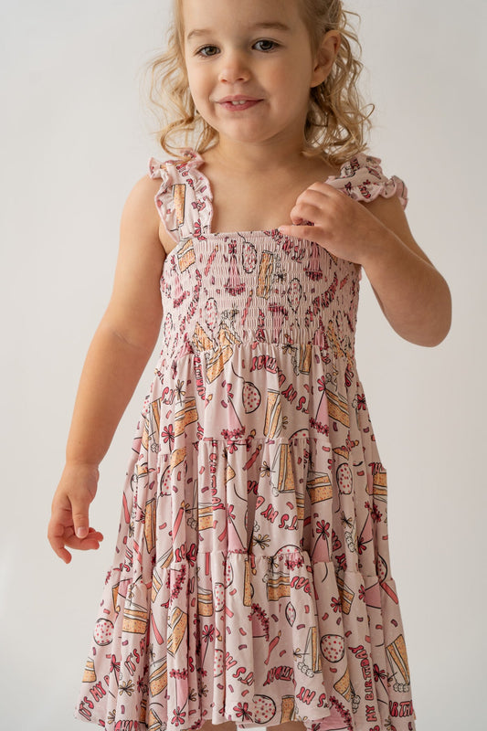 Birthday Shirred Dress