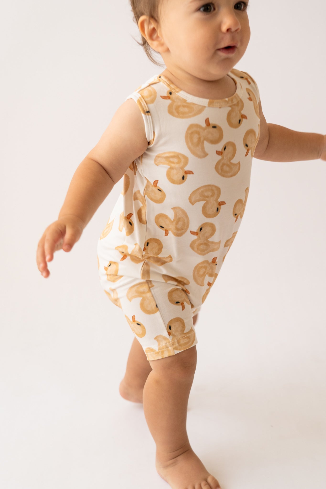 Ducky Shorty Tank Romper, Ducky Bamboo romper