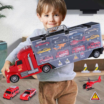 Toy Car Boy Car Container Truck Engineering Car Storage 2024 New Year 34 Years Old Children's Birthday Gifts Boys