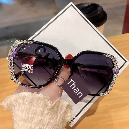 Sunglasses Polarized Ins Women's Sunglasses with Diamonds