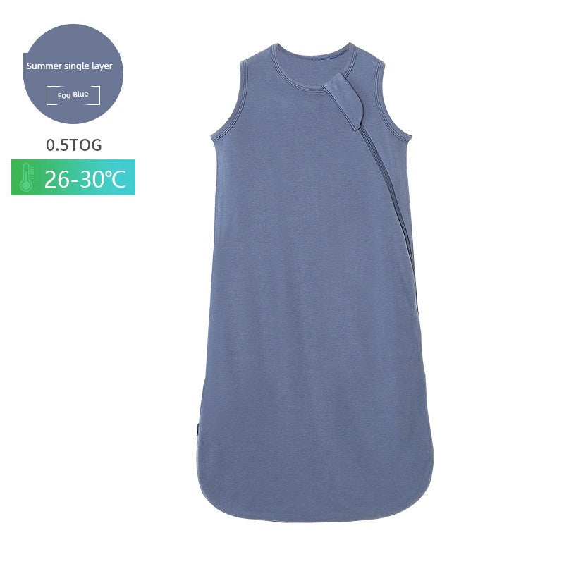 Kids Sleeveless Sleeping Bag Newborn Swaddling Anti-Kicking Blanket Bamboo Fiber Summer Air Conditioning Room Clothes Vest Baby Sleeping Bag Spring & Fall