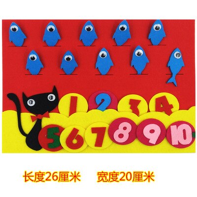 NEW Kid Montessori Toys Felt Finger Numbers Math Toy Children Counting Early Learning For Toddlers Intelligence Develop 30*30cm