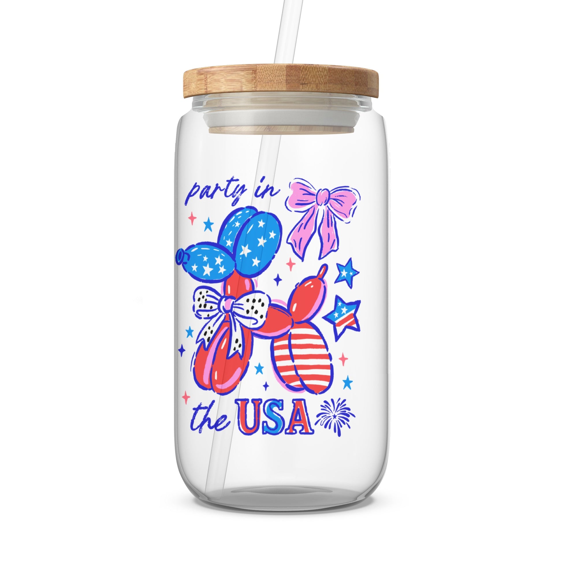 Party in the USA themed drinking jar product