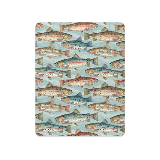 Colorful Variety of Trout Fishes Patterned Mousepad product