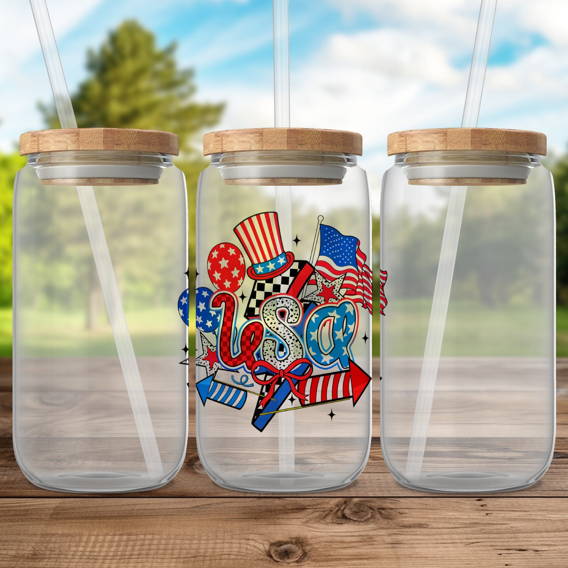 Patriotic USA Themed Reusable Drinkware product