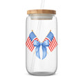 Patriotic Double Flag Design Beverage Glass product