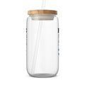 Tall Clear Drinking Jar with Wooden Lid product type