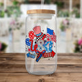 Patriotic Themed USA Design Clear Tumbler Beverage Product