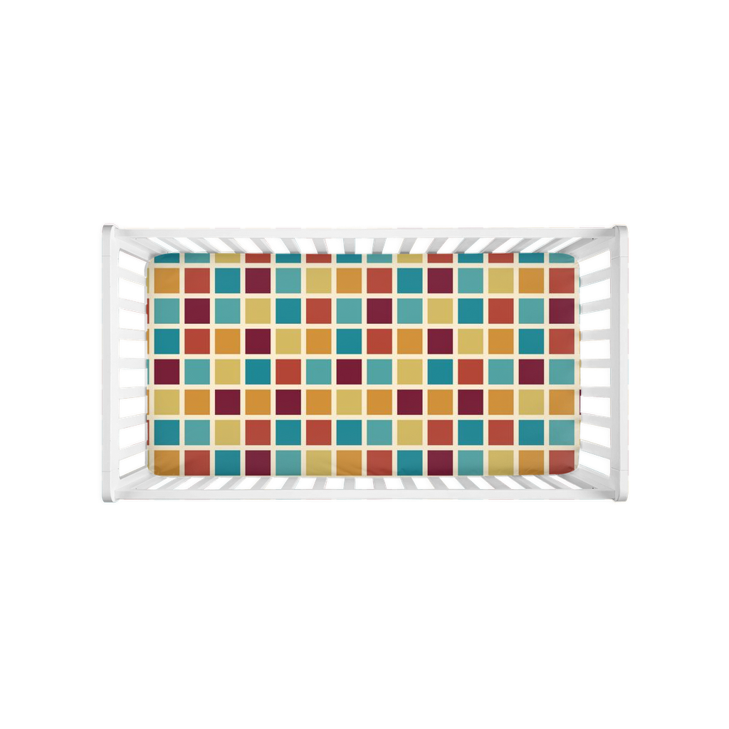 Crib Sheets Retro Checkered