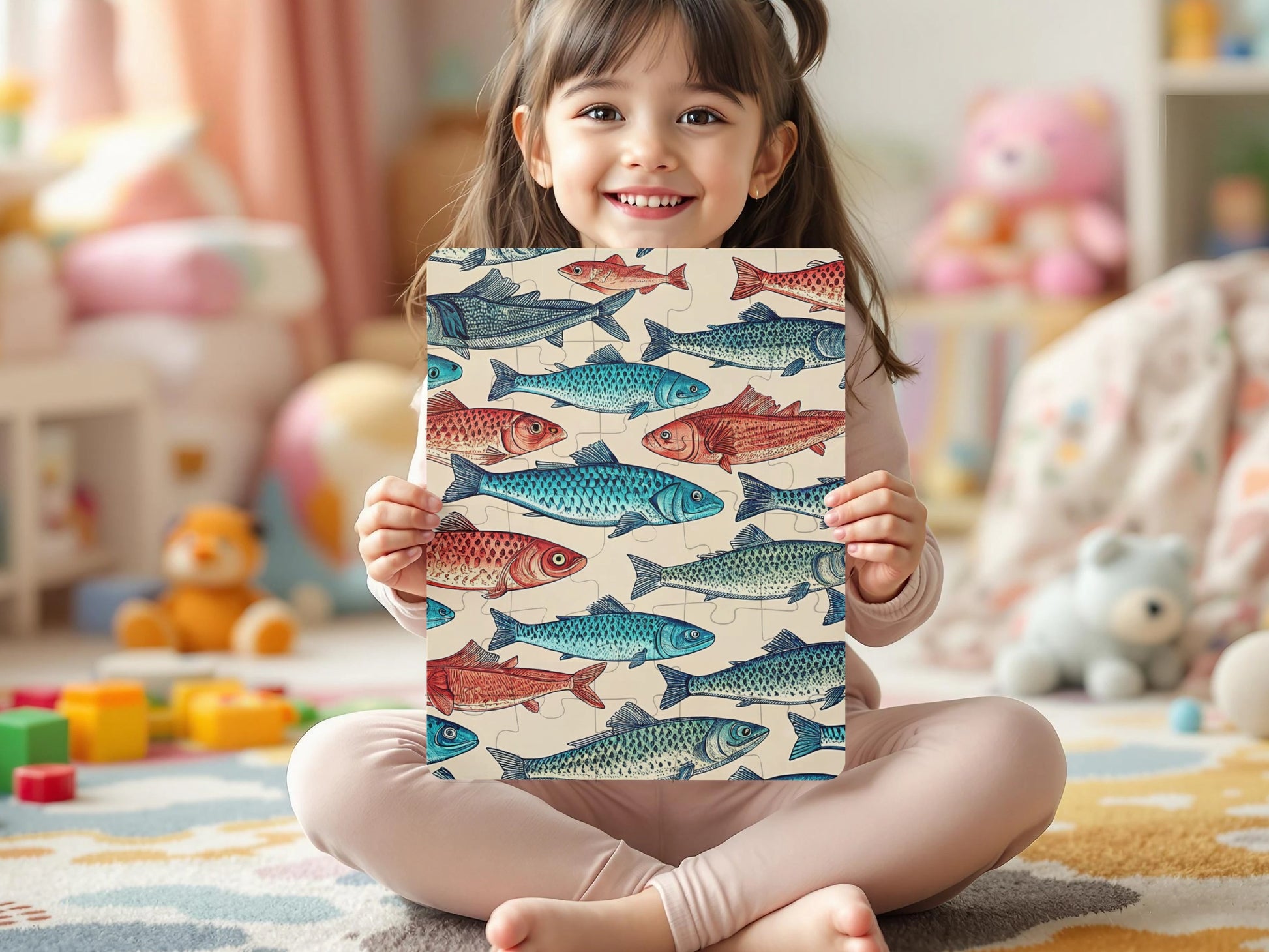 Colorful Fish Illustration Kids Puzzle product type