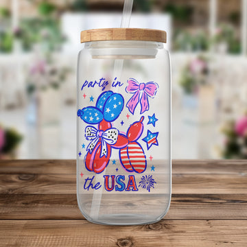 Party in the USA Balloon Style Drinking Jar product