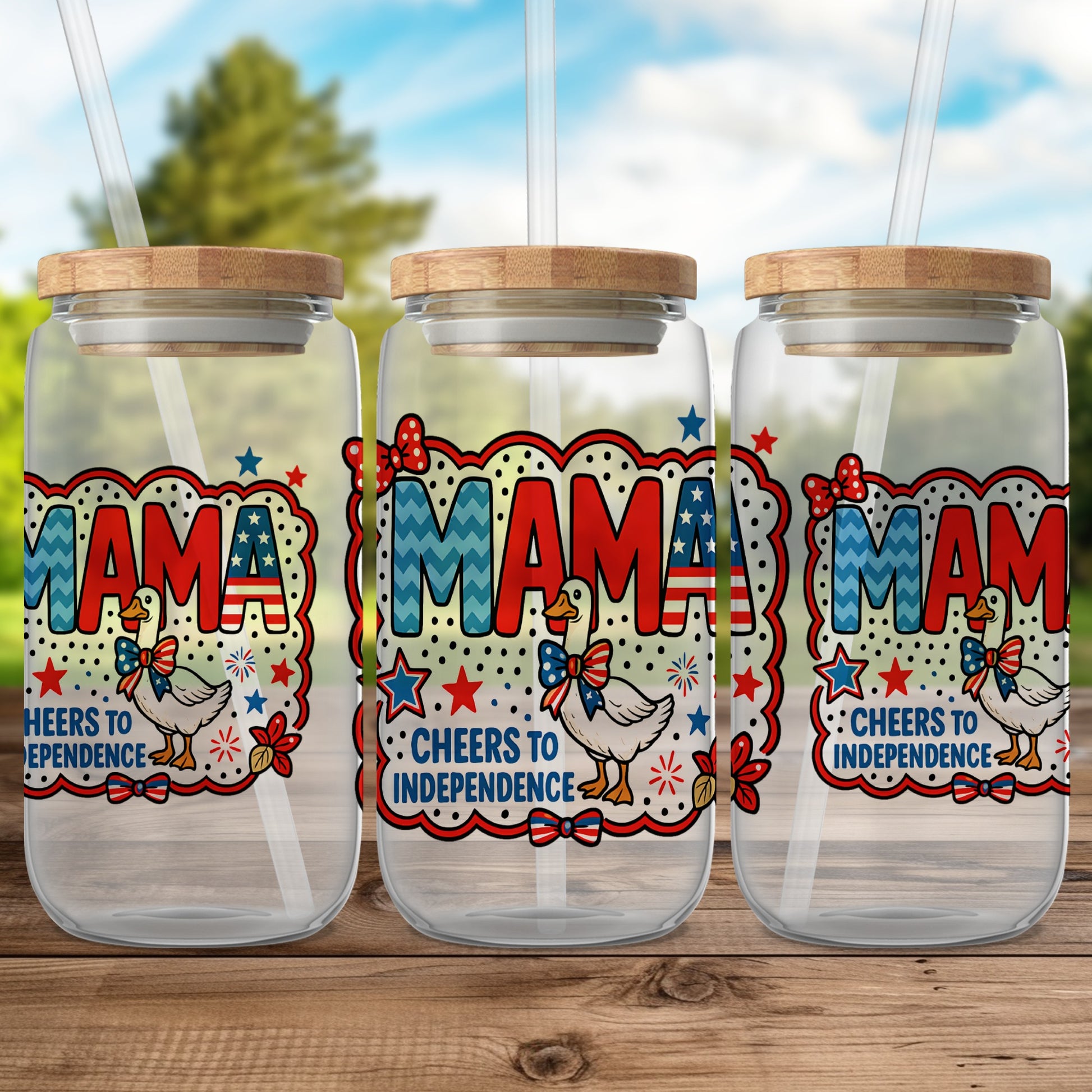 Patriotic Mama Cheers To Independence Drinkware product