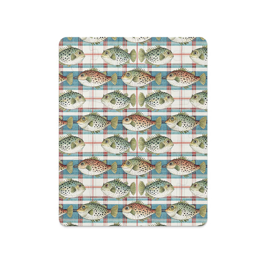 Vintage Fish Pattern Plaid Design Rectangular Product