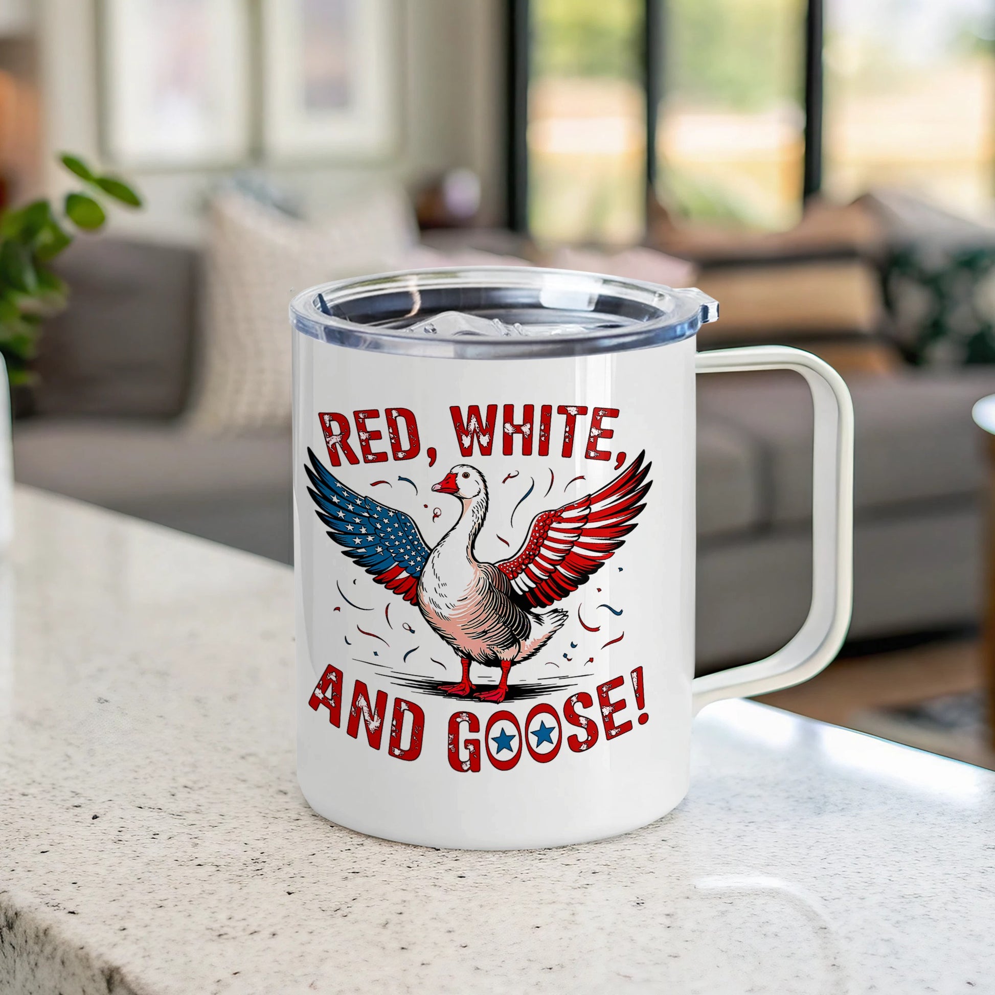 Red White and Goose Insulated Mug product type