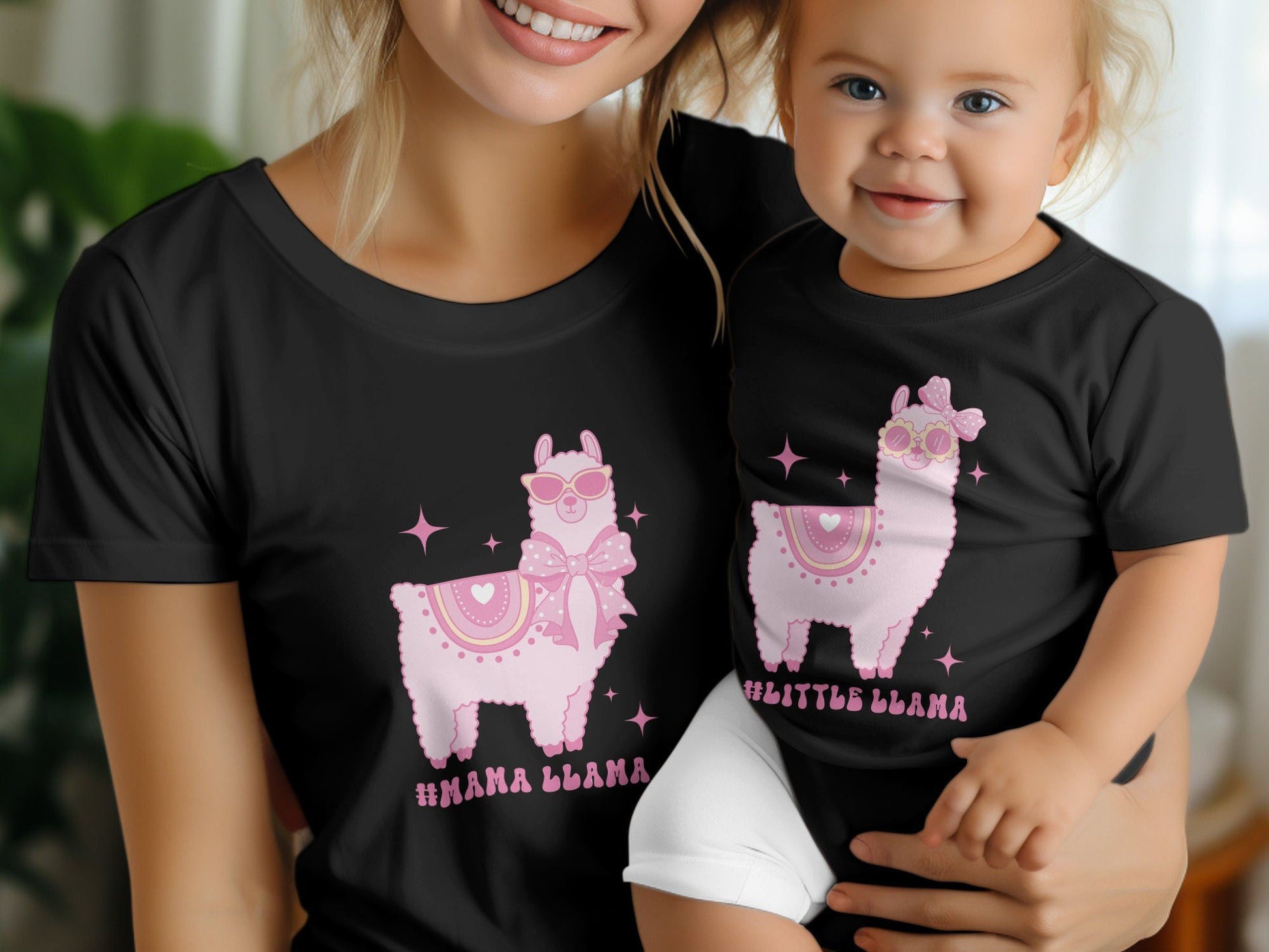 Mama Llama T-Shirt, Mom and Me Matching Tees, Cute Coquette Shirts, Mama and Mini, Mother's Day Gift