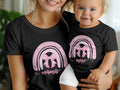 Mama Leopard Print Rainbow T-Shirt, Pink Coquette Mommy and Me Matching Tees