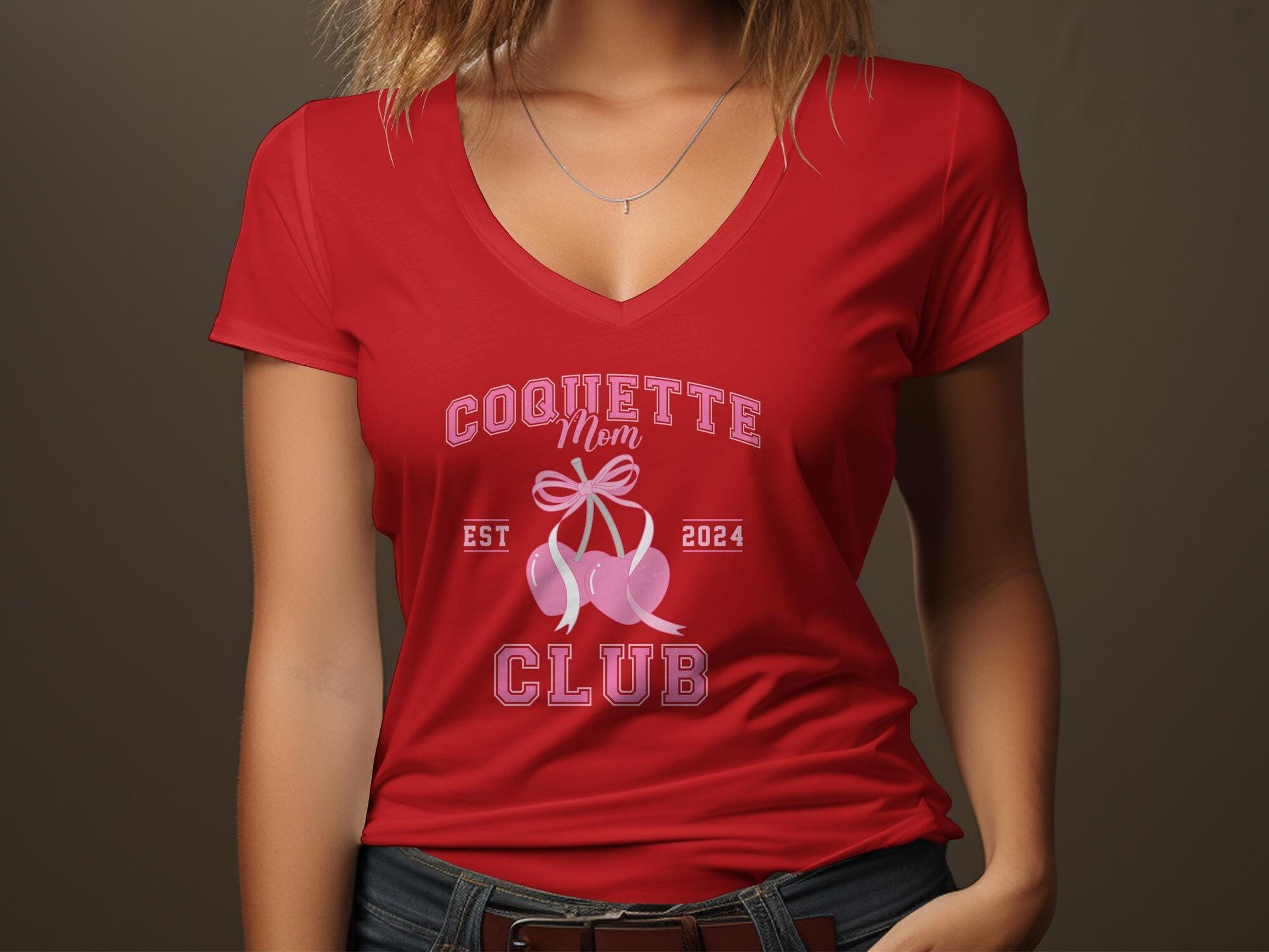 Mom and Me Coquette Club T-Shirt, Mama and Mini Matching Shirts, Mother's Day Gift, Pink Graphic Tee, Established 2024 Family Tees