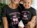 Mom and Me Coquette Club T-Shirt, Mama and Mini Matching Shirts, Mother's Day Gift, Pink Graphic Tee, Established 2024 Family Tees